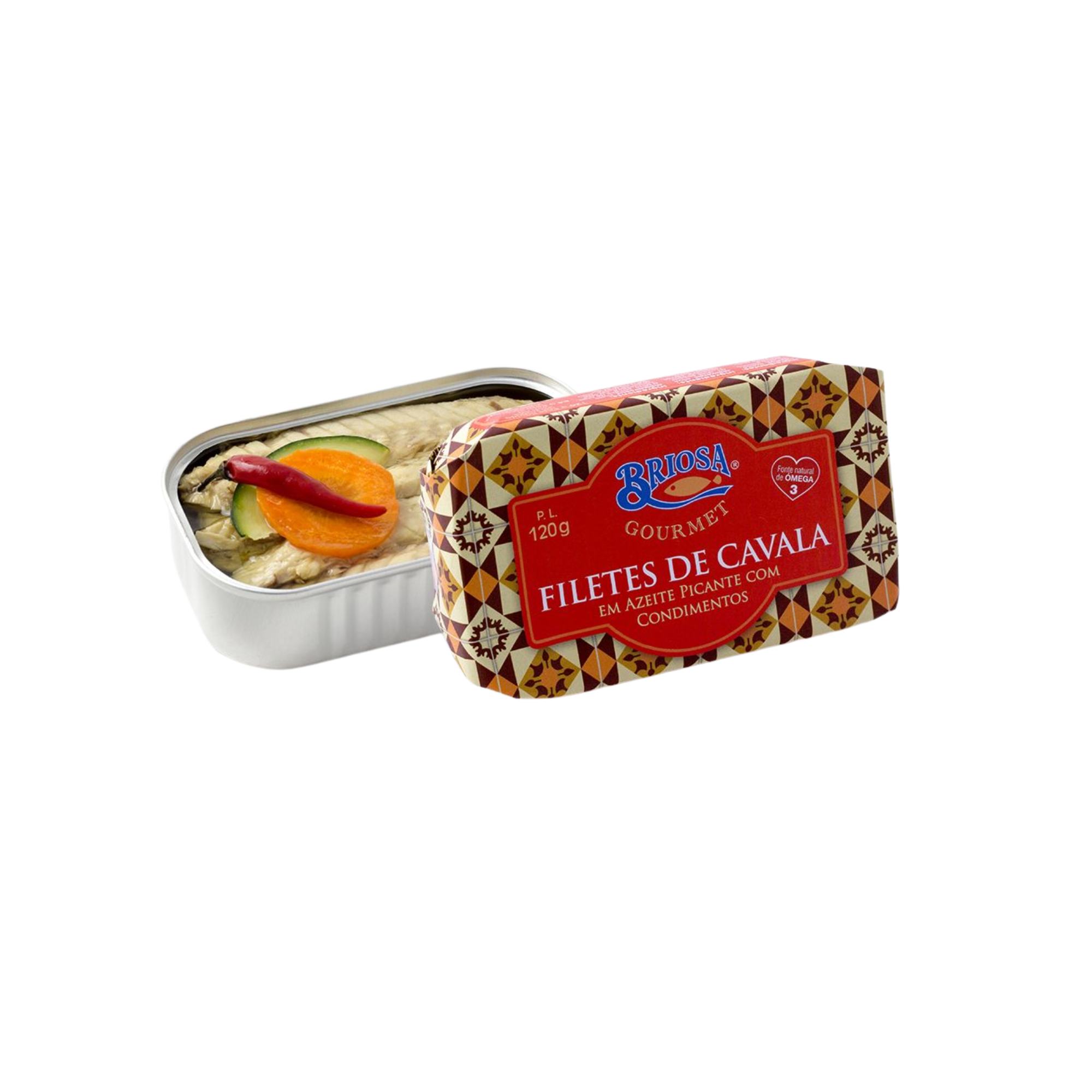 FILETES DE CAVALA EM AZEITE PICANTE COM CONDIMENTOS - BRIOSA GOURMET