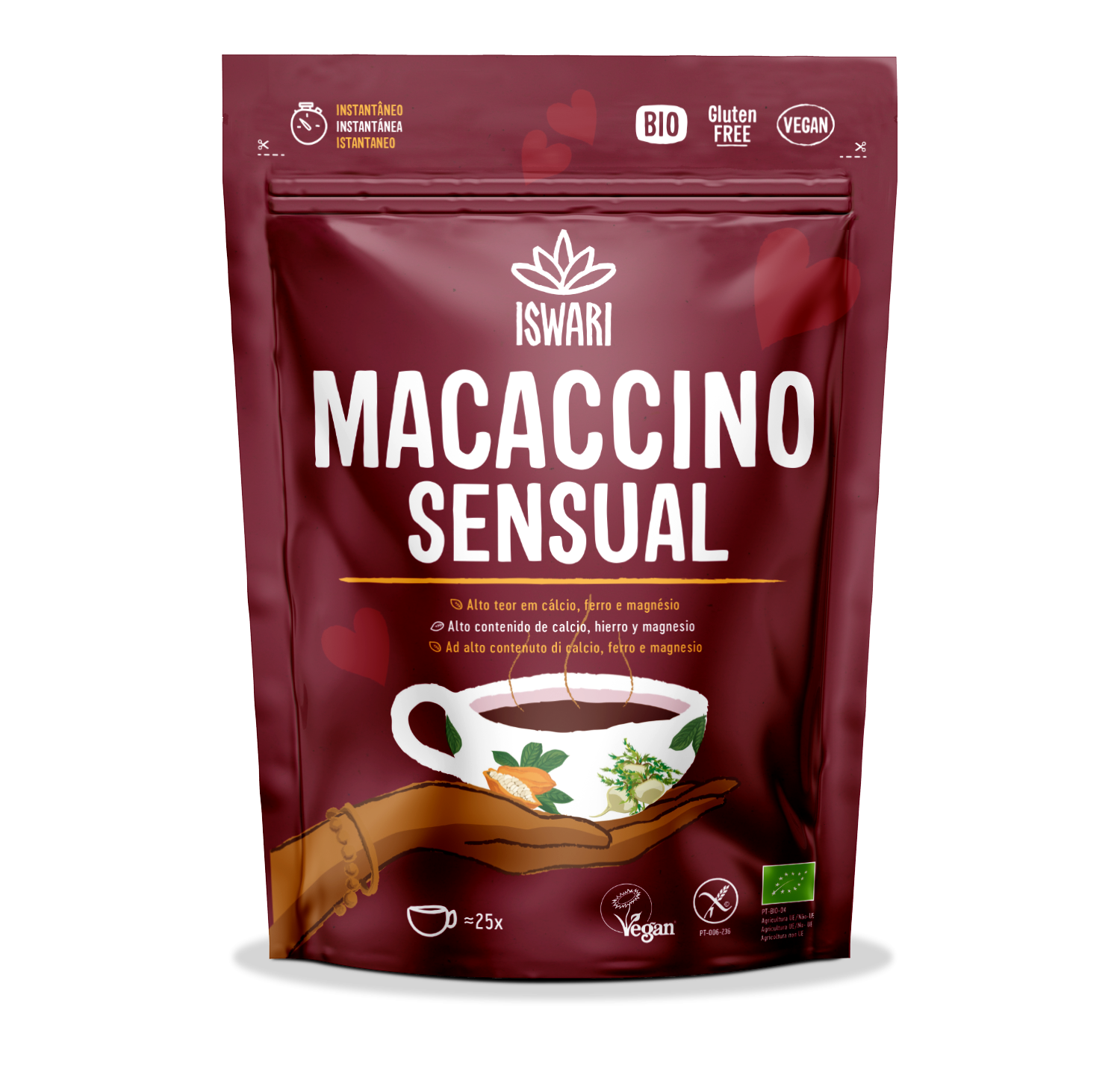 MACACCINO SENSUAL S/ GLÚTEN BIOLÓGICO VEGAN