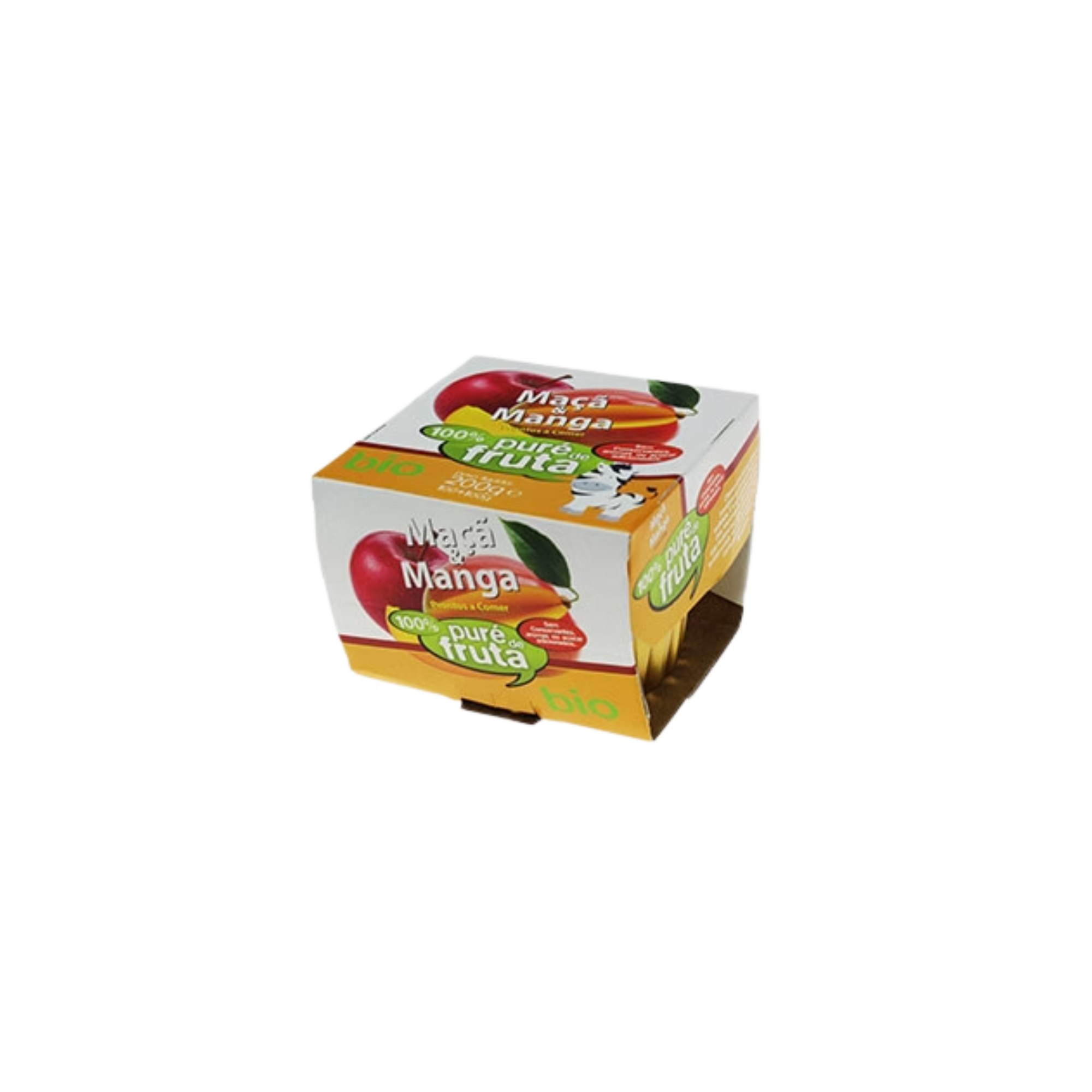 PURÉ DE MAÇÃ E MANGA BIO 100% FRUTA