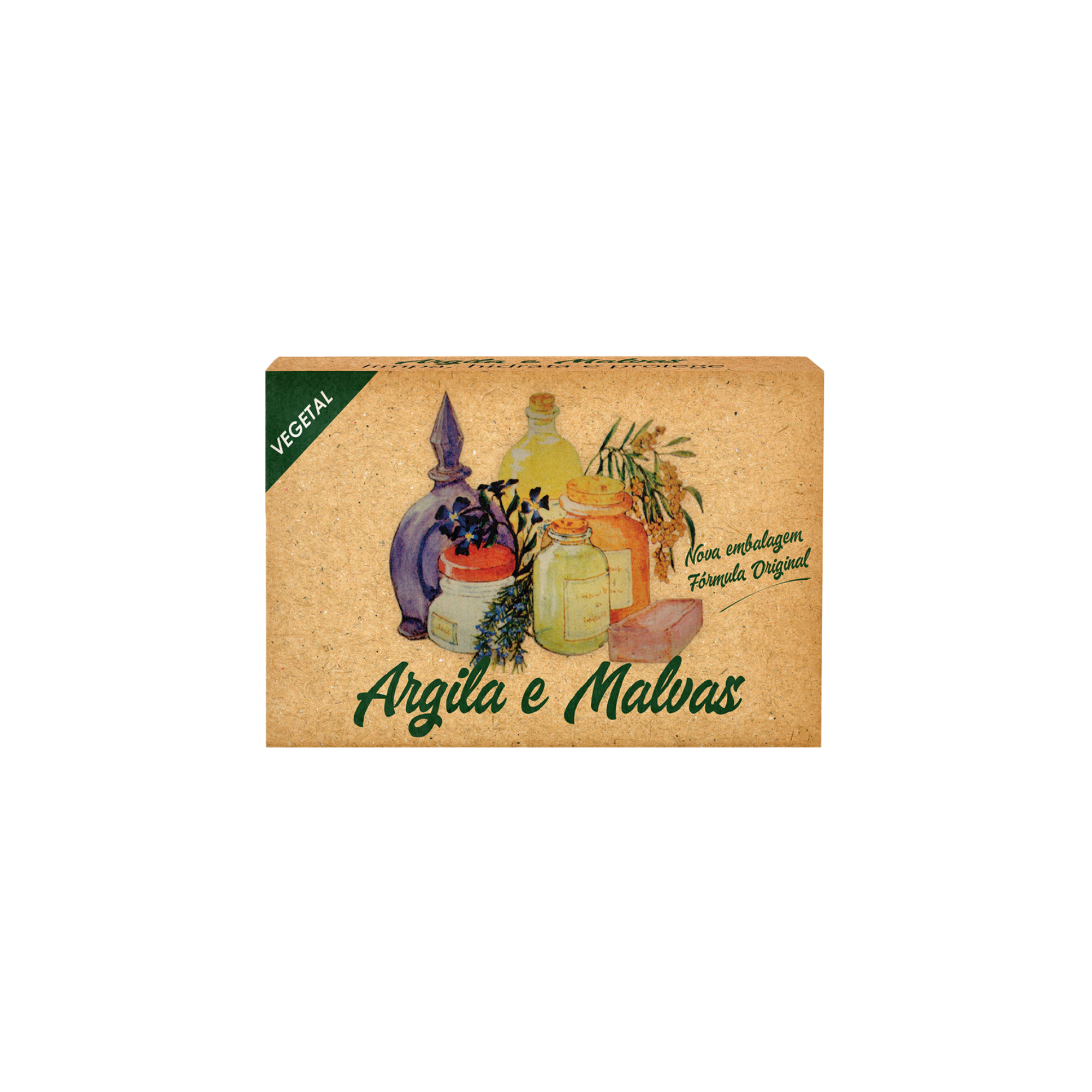SABONETE VEGETAL DE ARGILA E MALVAS
