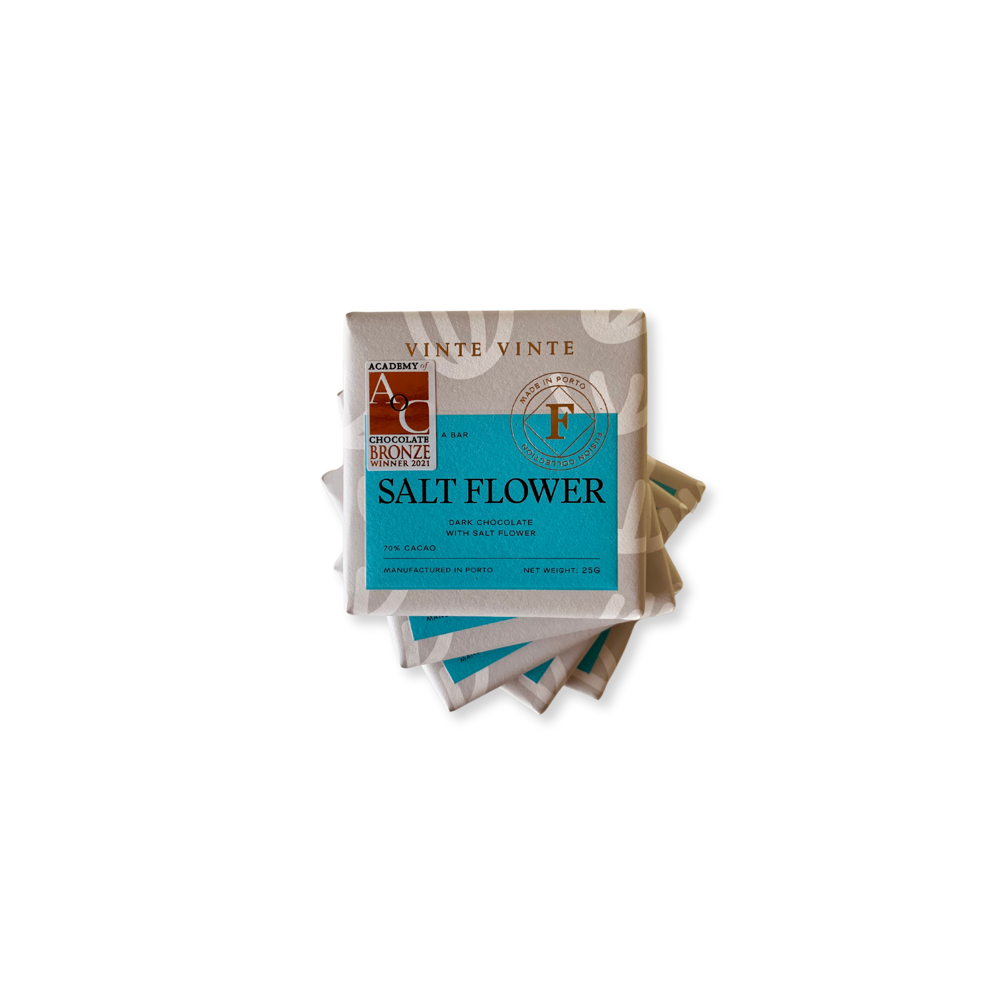 TABLETE DE CHOCOLATE NEGRO COM FLOR DE SAL - FUSION